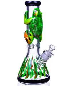 FROG DA SMOKER – 12.5″ GLOW IN THE DARK BEAKER BONG